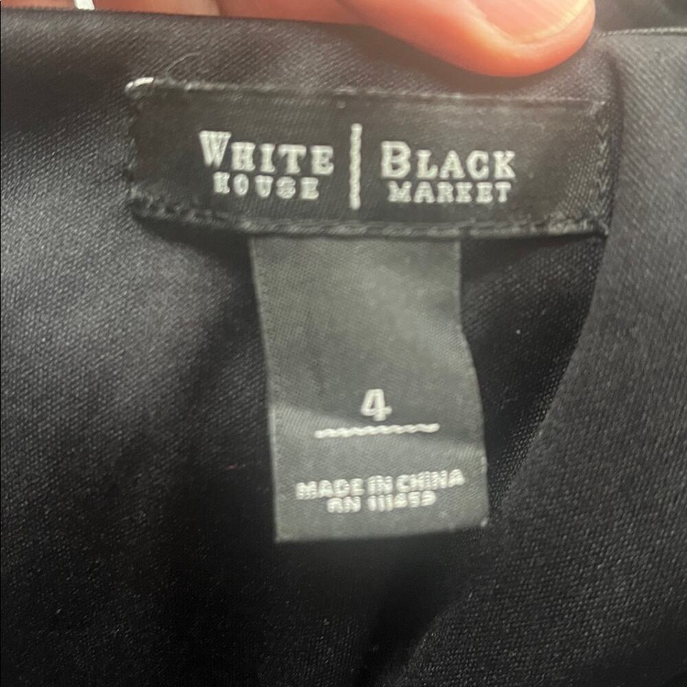 WHBM Black Tulle Strapless Pleated Cocktail Dress Womens 4 Fit Flare Formal LBD - Picture 13 of 14